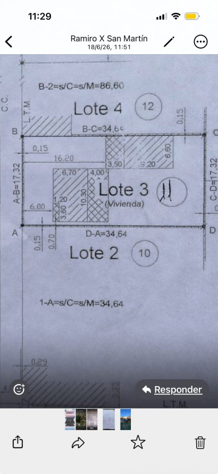 TERRENO EN VENTA - SOBRE AV SAN MARTIN 